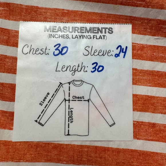 Susan Graver Womens Shirt 26W Orange White Striped Button Down Long Sleeve - Picture 5 of 7